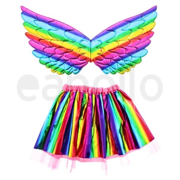 Wholesale Children's 2 Piece Rainbow Fairy Angel Set