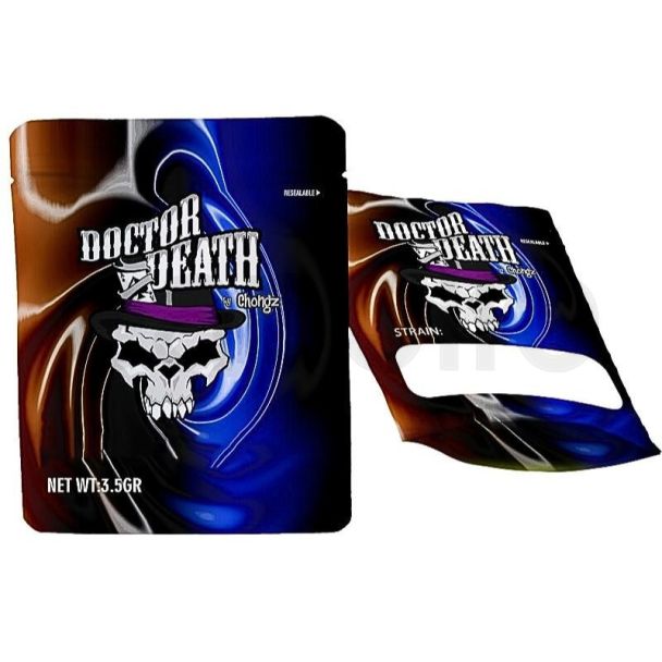 Wholesale Chongz Grip Seal Mylar Bag - Dr Death (125mm x 100mm)