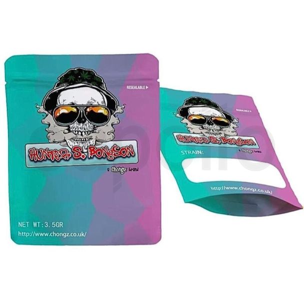 Wholesale Chongz Grip Seal Mylar Bag - Hunter S. Bongson (125mm x 100mm)