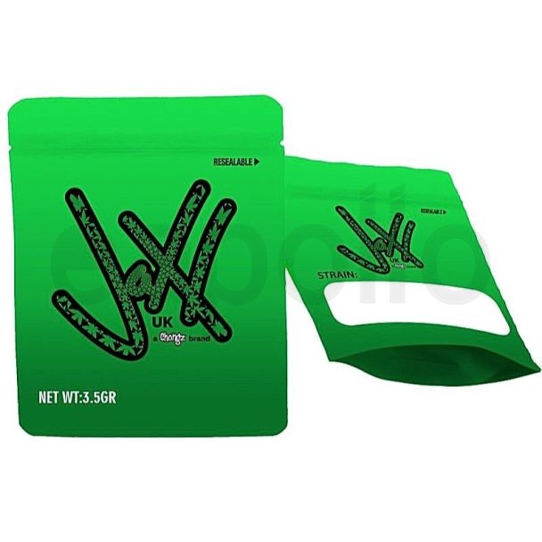 Wholesale Chongz Grip Seal Mylar Bag - Jaxx Green (125mm x 100mm)