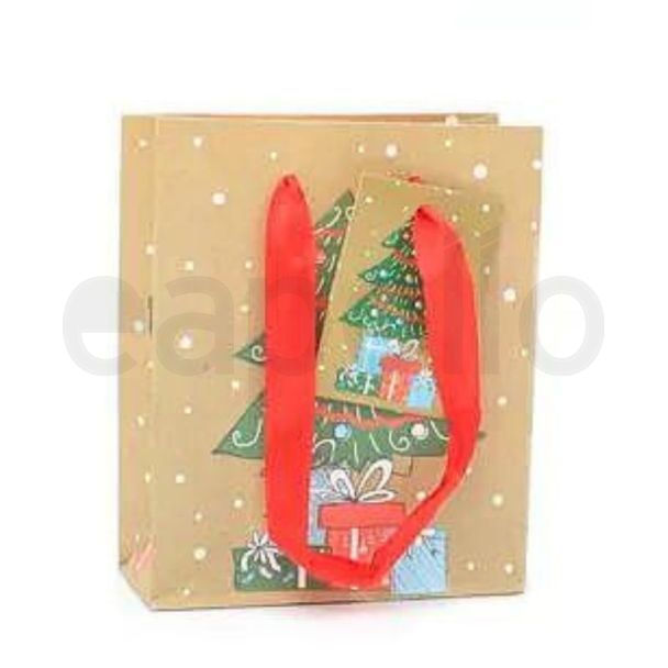 Christmas Tree Gift Bag With Tag