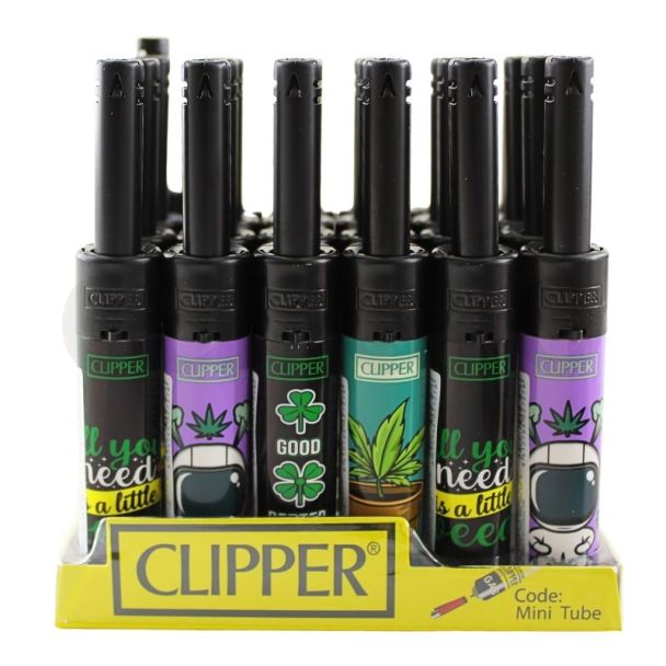 Wholesale Clipper 'Leaf Design' Mini Tube Utility Lighter