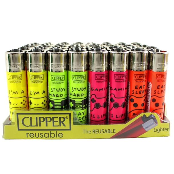 Wholesale Clipper Lighters "Gaming Life" Design - Assorted 