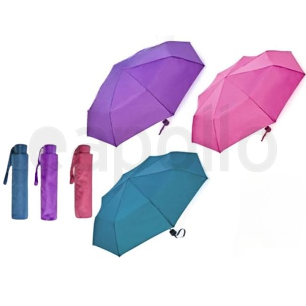 Wholesale Bright Colours Umbrellas With Round Handle - Assorted Colours 