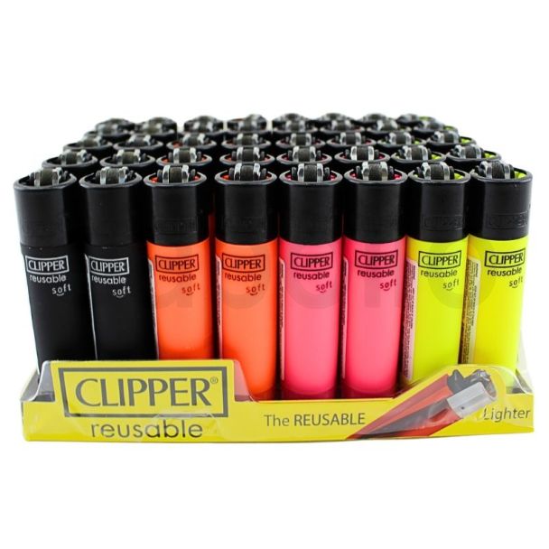 Wholesale Clipper Reusable Lighters "Soft Mix II" Design - Assorted 