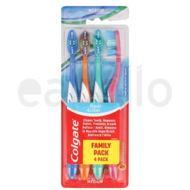 Wholesale Colgate Triple Action Medium Family Pack (4pack)