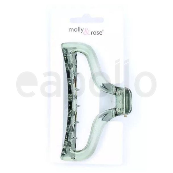 Coloured Transparent Plastic Hair Clamps - 9.5cm