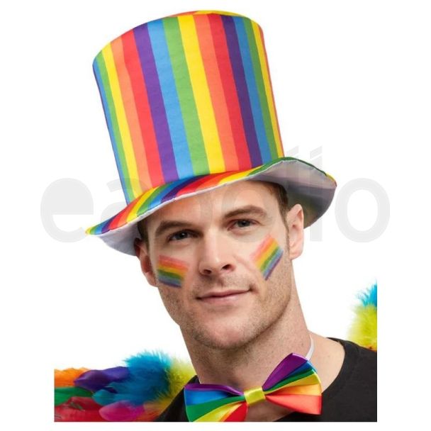Wholesale Deluxe Pride Rainbow Stripe Top Hat