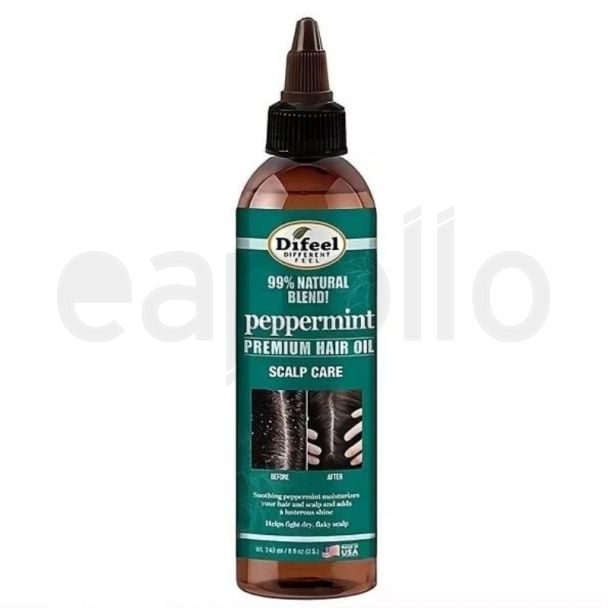 Wholesale Difeel Premium Hair Oil - Peppermint 8oz (240ml)