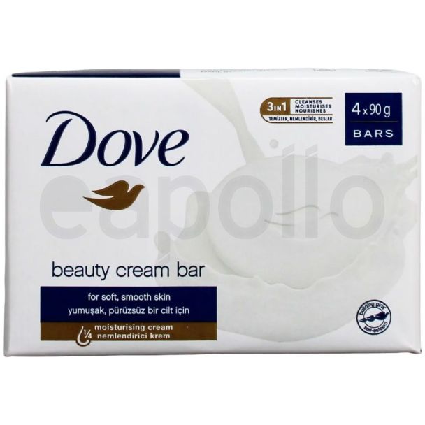 Dove 3 in 1 Beauty Cream Bar (4pcsx90g) 