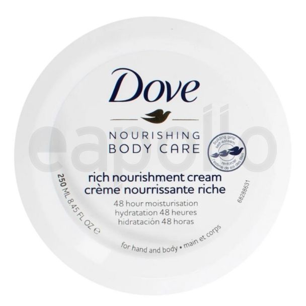 Wholesale Dove Rich Nourishing Cream 250ml 
