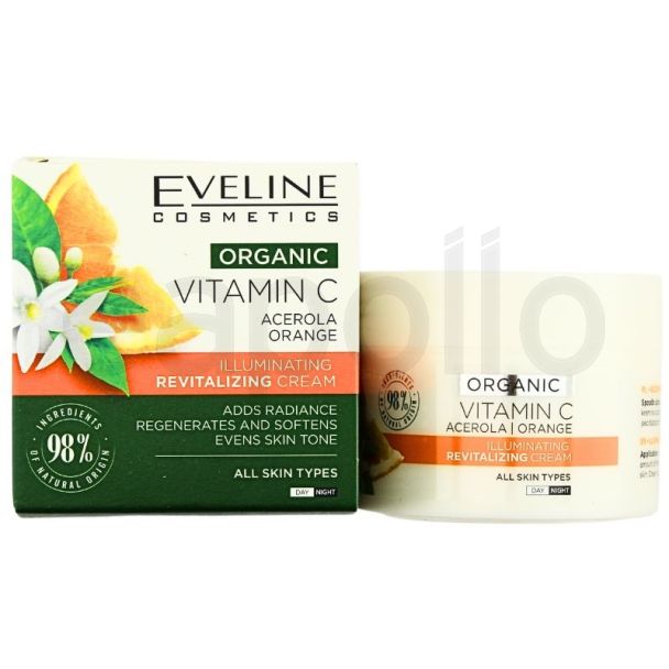 Wholesale Eveline Organic Vitamin C Illuminating Revitalising Cream 50ml