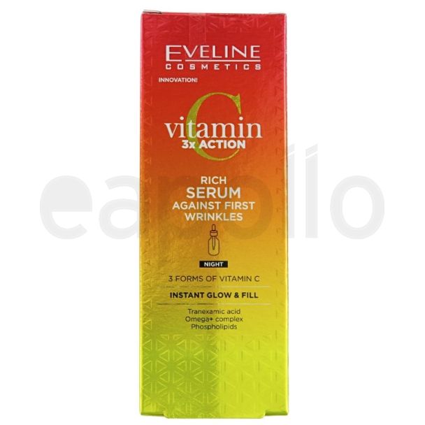Wholesale Eveline Vitamin C 3x Action Rich Serum Against First Wrinkles 30ml 