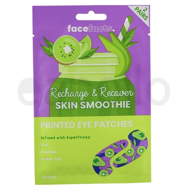 Wholesale Face Facts Recharge & Recover Skin Smoothie Printed Eye Patches 