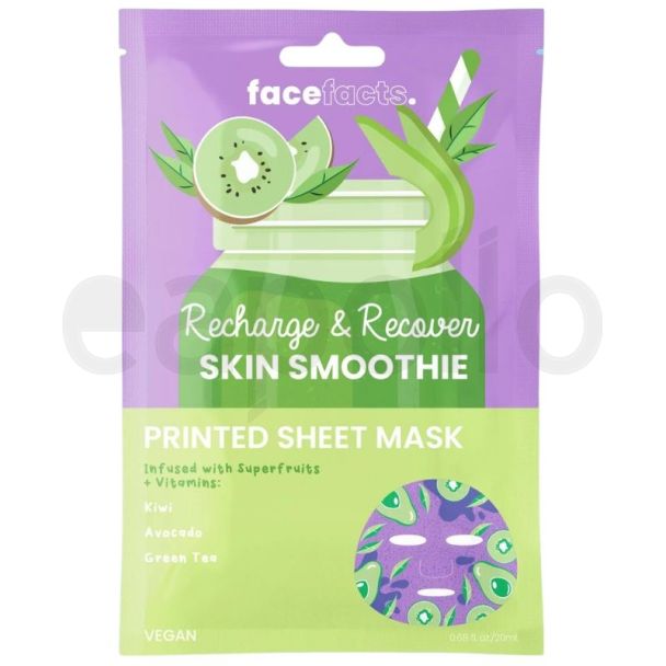 Wholesale Face Facts Recharge & Recover Skin Smoothie Printed Sheet Mask 