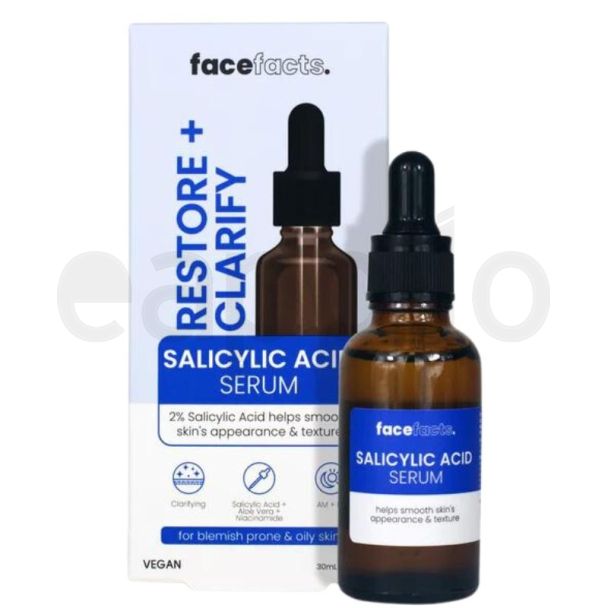Wholesale Face Facts Restore + Clarify Salicylic Acid Serum 30ml