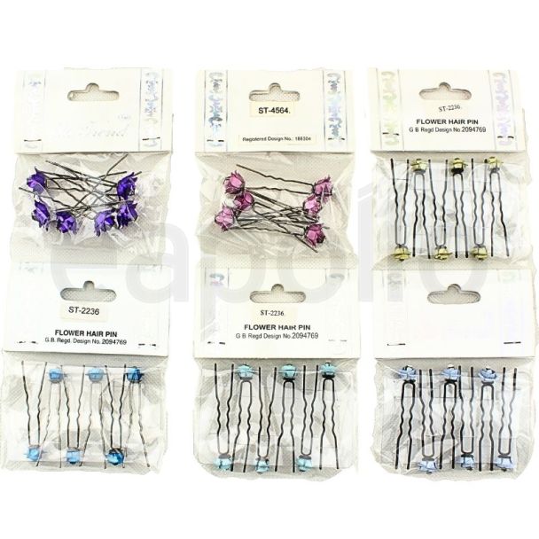 Wholesale Flower Hair Pin 50mm - Assorted 