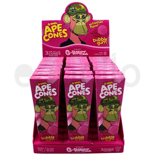 Wholesale G-Rollz 3X Organic Cones - Bubble Gum