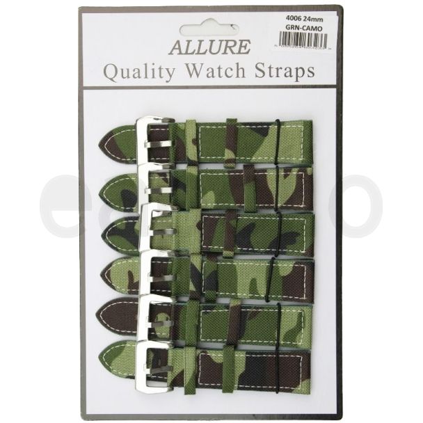 Allure 2 Piece Army Watch Straps - 24mm