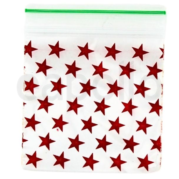 Wholesale Grip Seal Printed Resealable Bags Red Star 
