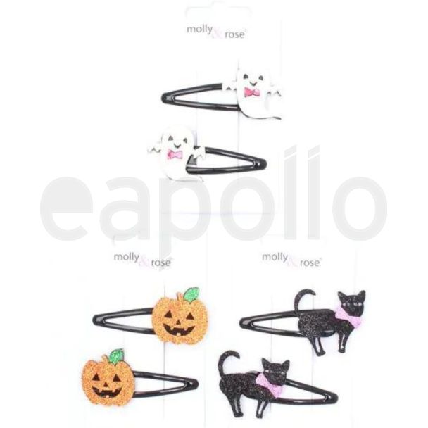 Wholesale Halloween Glitter Motif Sleepie Clip - Assorted Designs