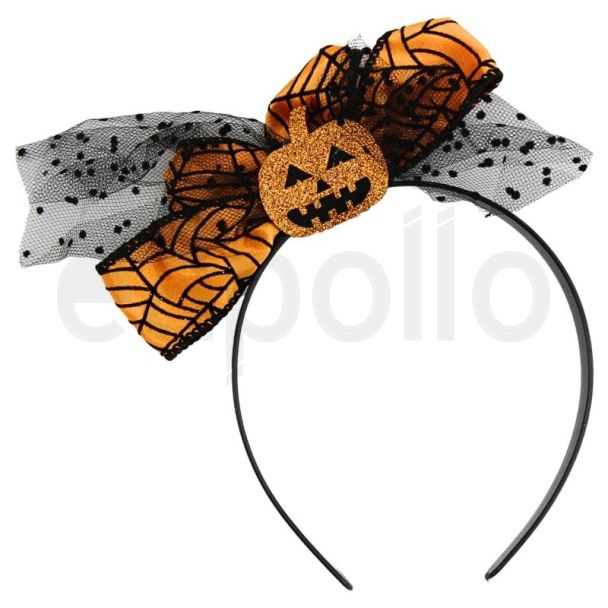 Wholesale Haunted House Orange Pumpkin Alice Band