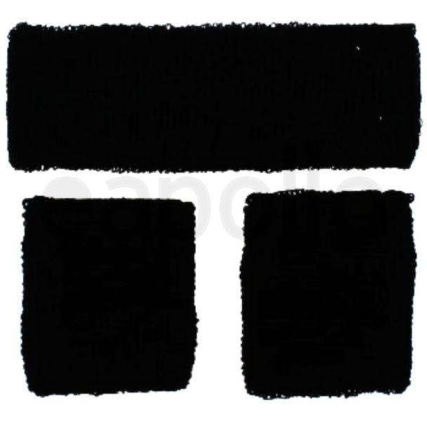 Wholesale Head & Wrist Sweatbands - Black
