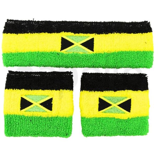 Wholesale Head & Wrist Sweatbands - Jamaica