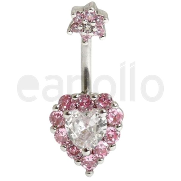 Wholesale Heartbreaker Belly Bar - Pink 