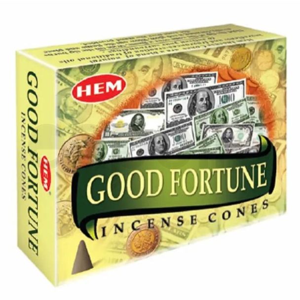 Wholesale Hem Incense Cones - Good Fortune 