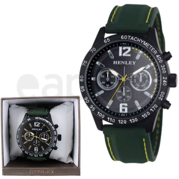 Wholesale Henley Men's Large Sports Silicone Watch 