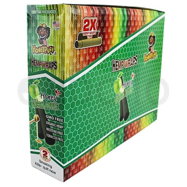 Wholesale HoneyPuff Flavoured Wraps - Green Apple  