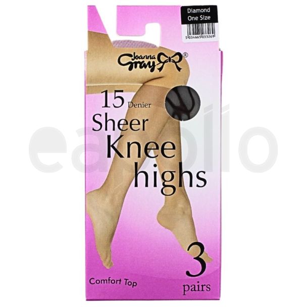 Wholesale Joanna Gray's 15 Denier Knee Highs - Diamond