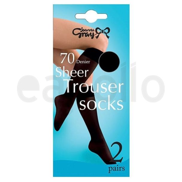 Wholesale Joanna Gray Trouser Socks - Black (One Size) (2pp)