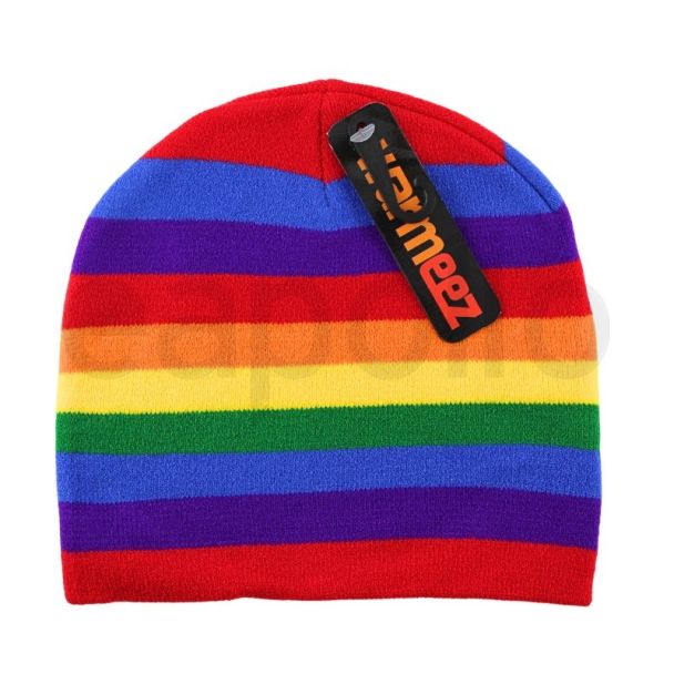 Kids Rainbow Beanie Hat 