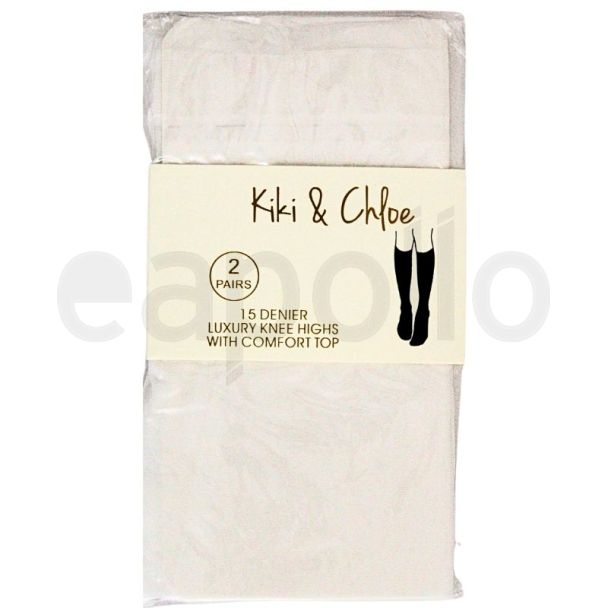 Wholesale kiki & Chloe 15 Denier Luxury Knee High - White