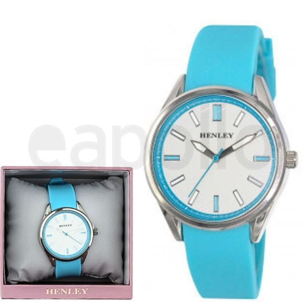 Wholesale Ladies Henley Silicone Strap Sports Watch - Blue