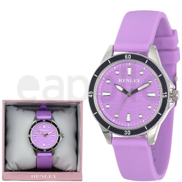 Wholesale Ladies Henley Silicone Wave Sports Watch - Lilac