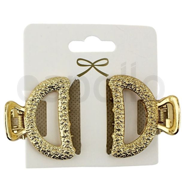 Wholesale Ladies Semi-Circle-Shaped Clamps - Gold (4cm)