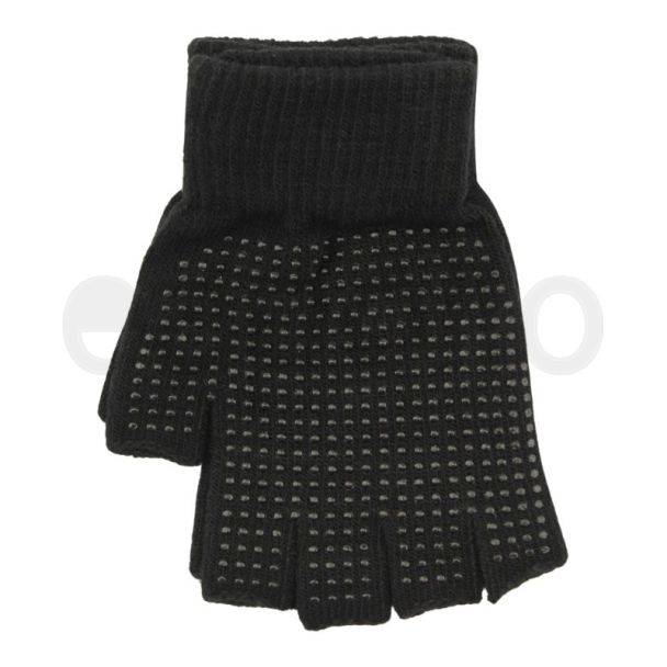 Ladies Thermal Fingerless Gripper Gloves - Black