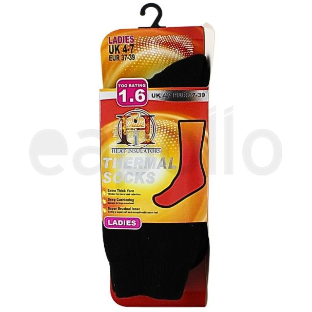 Wholesale Ladies Winter Thermal Socks  - (3 Pack) - Asst 