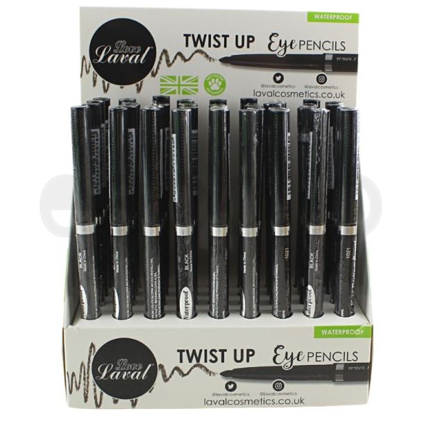 Wholesale Laval Twist Up Kohl Eyeliner Pencil - Black 
