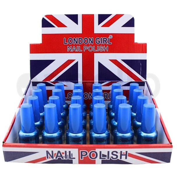 Wholesale London Girl Nail Polish Blue Tray