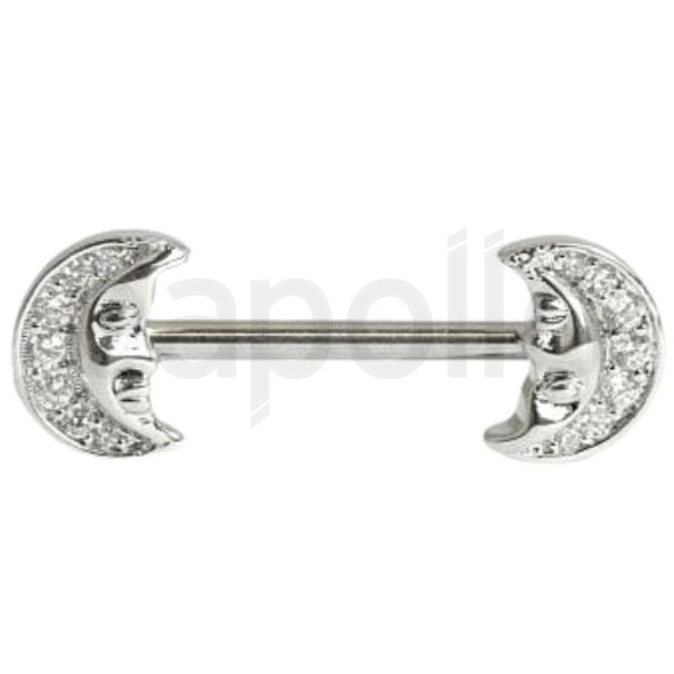 Wholesale Lunar Moon Face Nipple Bar 14mm 