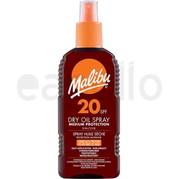 Wholesale Malibu SPF 20 Dry Oil Spray 200ml 
