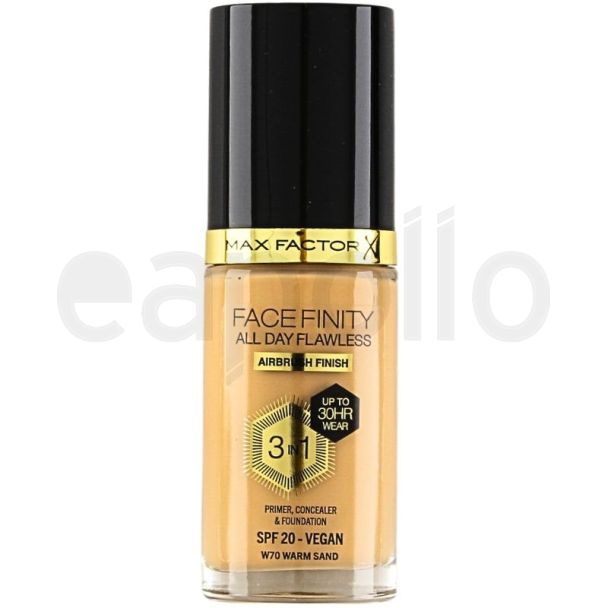 Wholesale Max Factor FaceFinity 3in1 All Day Flawless Foundation - W70 Warm Sand 