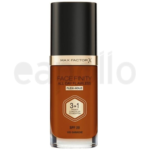 Wholesale Max Factor Facefinity 3in1 Flexi-Hold Foundation - Ganache 105