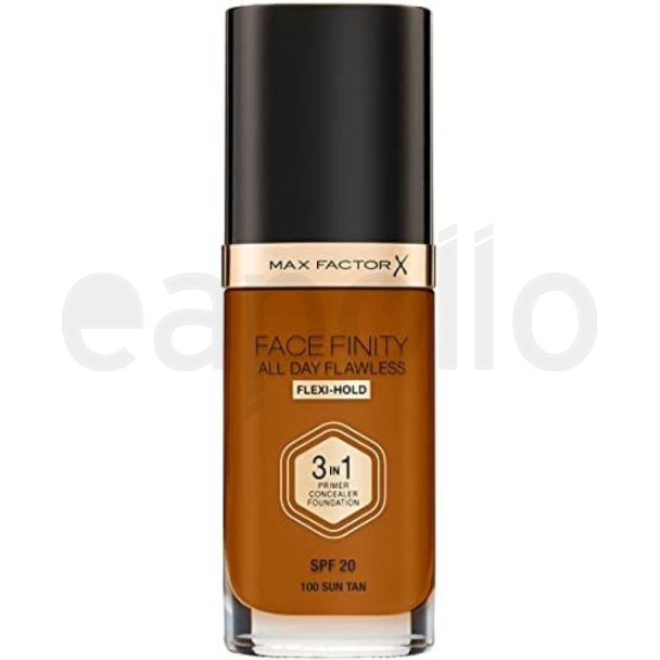 Wholesale Max Factor Facefinity 3in1 Flexi-Hold Foundation - Sun Tan 100 