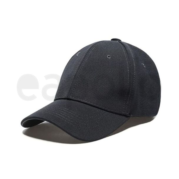 Wholesale Men's 6 Panel Dark Grey Stretch Fit Baseball Cap