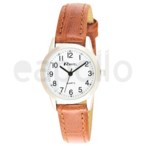 Wholesale Ravel Ladies Classic Arabic Strap Watch - Brown / Silver